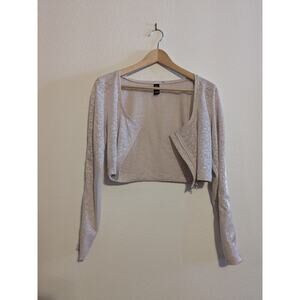 NWT Victoria Secret mesh light pink cheetah print zipped crop top size L